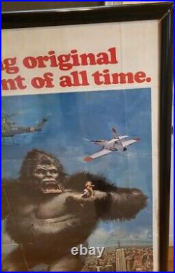 1976 King Kong Advance One Sheet Original teaser Movie Poster 41x27 signed