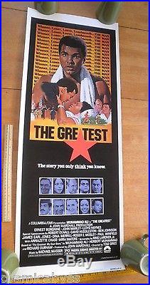 1977 The Greatest Muhammad Ali movie ORIGINAL poster 14x36 VINTAGE thick SCARCE