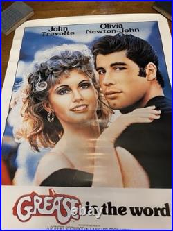 1978 Grease Movie Poster Original Vintage 27x41 Excellent Condition Travolta