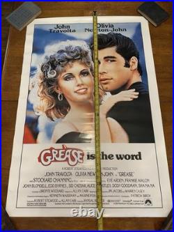 1978 Grease Movie Poster Original Vintage 27x41 Excellent Condition Travolta