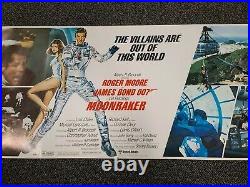 1979 JAMES BOND MOONRAKER POSTERS LOT (60X20) 007 Girls & Villains Vintage USED