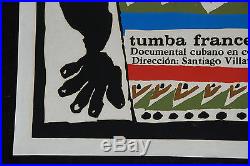 1979 Original Cuban movie PosterFrench Tomb African. Colorful drum. Tambor art