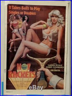 1979 Vintage Movie Poster X Rated HOT RACKETS Tennis Pro