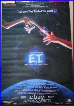 1982 Original E. T. The Extra-Terrestrial Promo-Only Movie Poster RARE Vintage