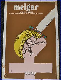 1982 Vintage Cuban Movie Poster. Plakat. Affiche. AffischMelgarPeru Poetry. Poet