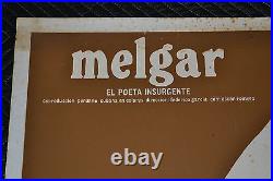 1982 Vintage Cuban Movie Poster. Plakat. Affiche. AffischMelgarPeru Poetry. Poet