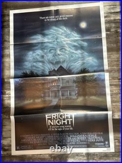 1985 Fright Night Movie Poster Original Vintage One Sheet 27 x 41 Folded