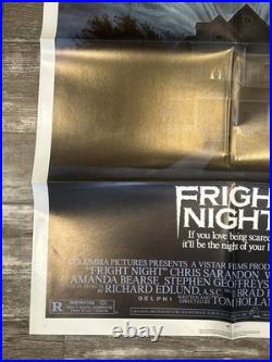 1985 Fright Night Movie Poster Original Vintage One Sheet 27 x 41 Folded 1985 Fright Night Movie Poster Original Vintage One Sheet 27 x 41 Folded