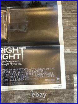 1985 Fright Night Movie Poster Original Vintage One Sheet 27 x 41 Folded