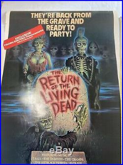 1985 RETURN of the LIVING DEAD original MOVIE POSTER one sheet VINTAGE horror