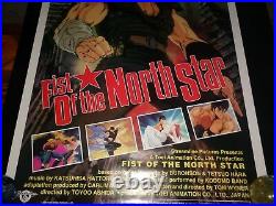 1986 FIST OF THE NORTH STAR VINTAGE ORIGINAL MOVIE POSTER 27 x 41 Nintendo RARE