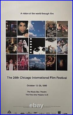 1990 Chicago International Film Festival Vintage Poster 36 x 24 New Condition