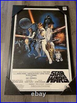 1993 STAR WARS Movie Poster 28.5 X 42 FRAMED Vintage Particle Board Poster Frame