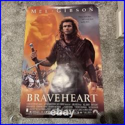 1995 Braveheart Movie Poster 2 Sided Full Size 27 X 40 Theater Edition Vintage