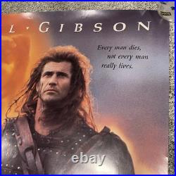 1995 Braveheart Movie Poster 2 Sided Full Size 27 X 40 Theater Edition Vintage