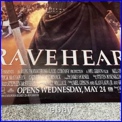 1995 Braveheart Movie Poster 2 Sided Full Size 27 X 40 Theater Edition Vintage