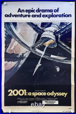 2001 A SPACE ODYSSEY (1980) RARE VINTAGE One Sheet Movie Poster KUBRICK