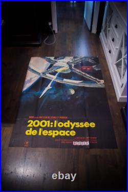 2001 A SPACE ODYSSEY Cinerama French Grande Vintage Movie Poster Original 1968