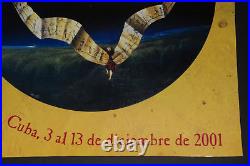 2001 Original Cuban PosterCinema FestivalRancaño Art. Very rare vintage