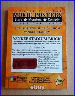 2009 Breygent Vintage Movie Posters Babe Ruth Yankee Stadium brick