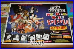 2 Vintage SEX PISTOLS Original Posters Great Rock N Roll Swindle Movie