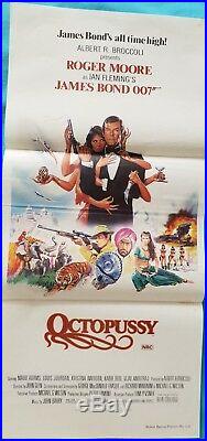2 x Octopussy VINTAGE Australian Daybill Movie Poster 1983 James Bond