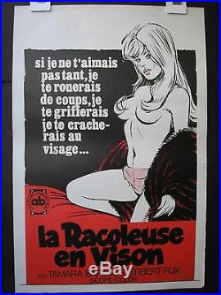 5 diff. Erotic movie posters 1970's vintage original affiche erotique