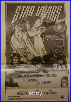 7 Star Wars Movie Posters vintage original Ad Sheet 1978 Rare Ad Mats Starwars B