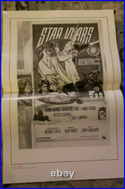 7 Star Wars Movie Posters vintage original Ad Sheet 1978 Rare Ad Mats Starwars B