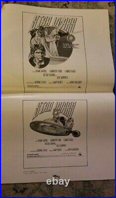 7 Star Wars Movie Posters vintage original Ad Sheet 1978 Rare Ad Mats Starwars B