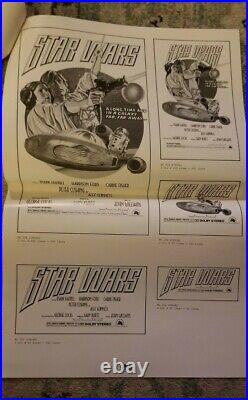 7 Star Wars Movie Posters vintage original Ad Sheet 1978 Rare Ad Mats Starwars B
