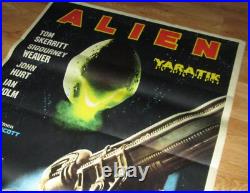 ALIEN 1979 Sigourney Weaver Vintage Original UNIQUE 27x40 Turkish Movie Poster