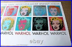 ANDY WARHOL 10 MARILYNS (MARILYN MONROE), RARE VINTAGE POSTER, 1982 37x23in