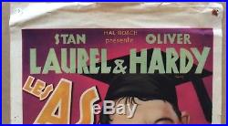 A CHUMP AT OXFORD original vintage movie poster Hal Roach Laurel & Hardy 1939