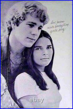 A Love Story 1971 Vintage Movie Poster 23x34 Original