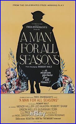 A Man for All Seasons Vintage Movie Poster Lithograph Paul Scofield COA S2 Art