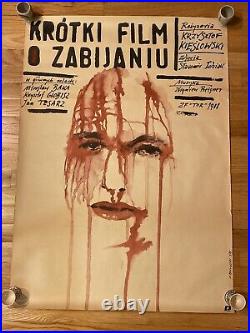 A Short Film About Killing ORIGINAL 1988 Polish Movie Poster K. Kieslowski -Orig