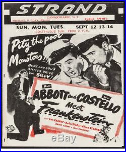 Abbott & Costello Meet Frankenstein Original Vintage Herald 1948