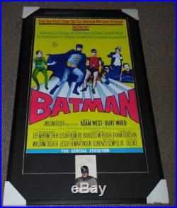 Adam West Signed Framed 29x48 Batman'66 Poster Display Vintage Signature
