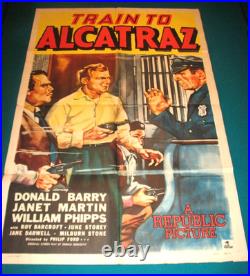 Alcatraz Movie Poster Vintage 1948 Full Sheet Marquee 27 x 41 Train To Prison
