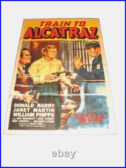 Alcatraz Movie Poster Vintage 1948 Full Sheet Marquee 27 x 41 Train To Prison