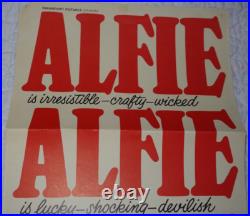 Alfie 1966 Michael Caine 14x36 Vintage Original Movie Poster