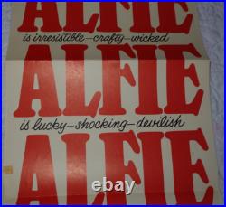 Alfie 1966 Michael Caine 14x36 Vintage Original Movie Poster
