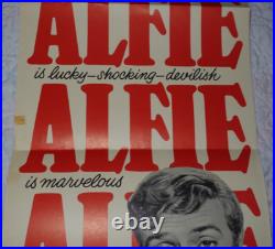 Alfie 1966 Michael Caine 14x36 Vintage Original Movie Poster