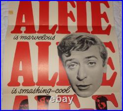 Alfie 1966 Michael Caine 14x36 Vintage Original Movie Poster