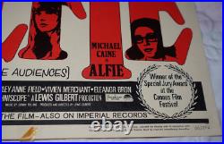Alfie 1966 Michael Caine 14x36 Vintage Original Movie Poster