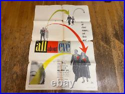 All About Eve Movie Poster Marilyn Monroe Bette Davis 1950 Vintage 27 x 41