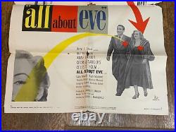 All About Eve Movie Poster Marilyn Monroe Bette Davis 1950 Vintage 27 x 41
