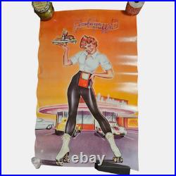 American Graffiti Movie Soundtrack Poster 22x34 Vintage 1973 MCA Records Rock