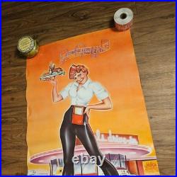 American Graffiti Movie Soundtrack Poster 22x34 Vintage 1973 MCA Records Rock